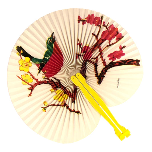 5939 - 2 Folding Fan Singing Red Bird - W-15 : GK COOL BEANS CHESSMAN