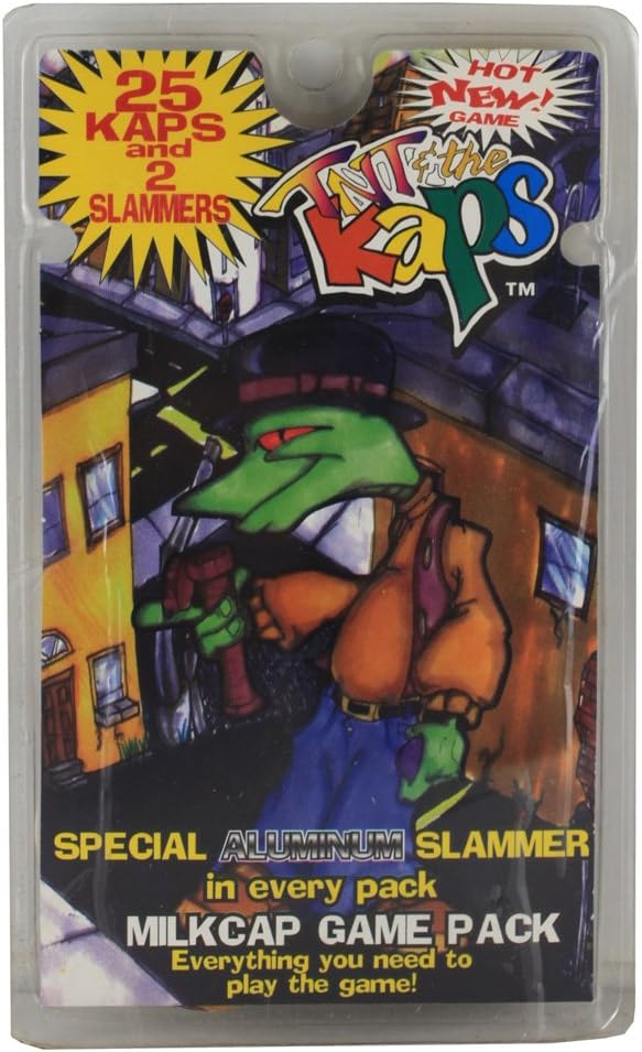 5977 - VINTAGE25 Kaps and 2 Slammer Pack Pogs TNT and Kaps Sealed |FR-7|