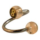 5985 - Eight Ball Twist Belly Ring - |Clear-103|
