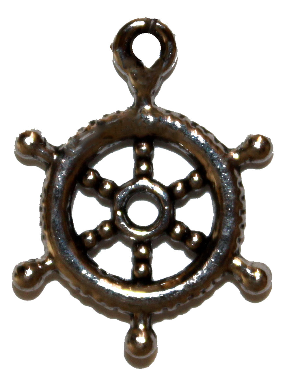 6012 - Silver Boat Wheel Charms - |Clear-179|