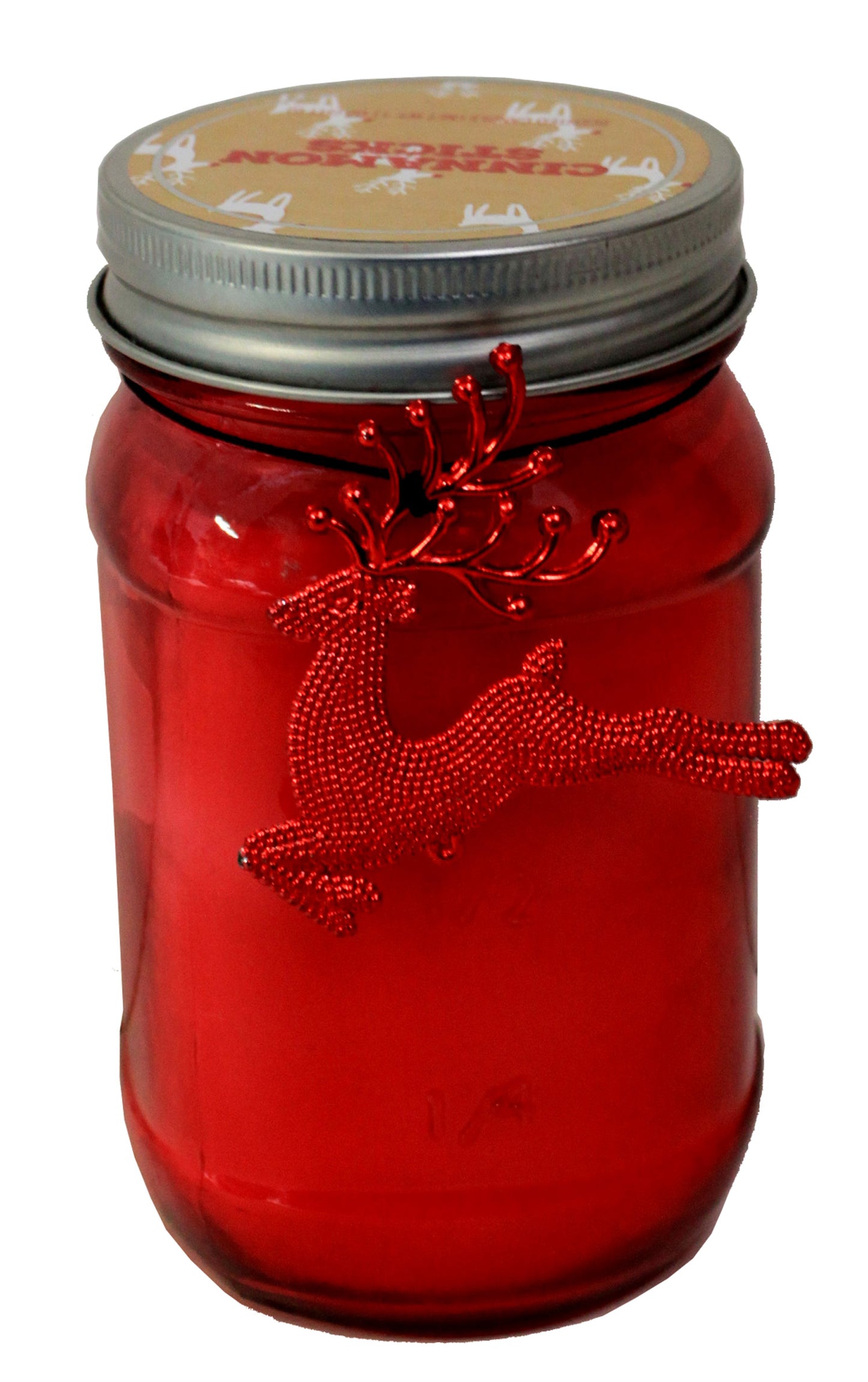 6042 - Handcrafted Cinnamon Sticks Mason Jar Candle for Cozy Home Fragrance |Scent 24|