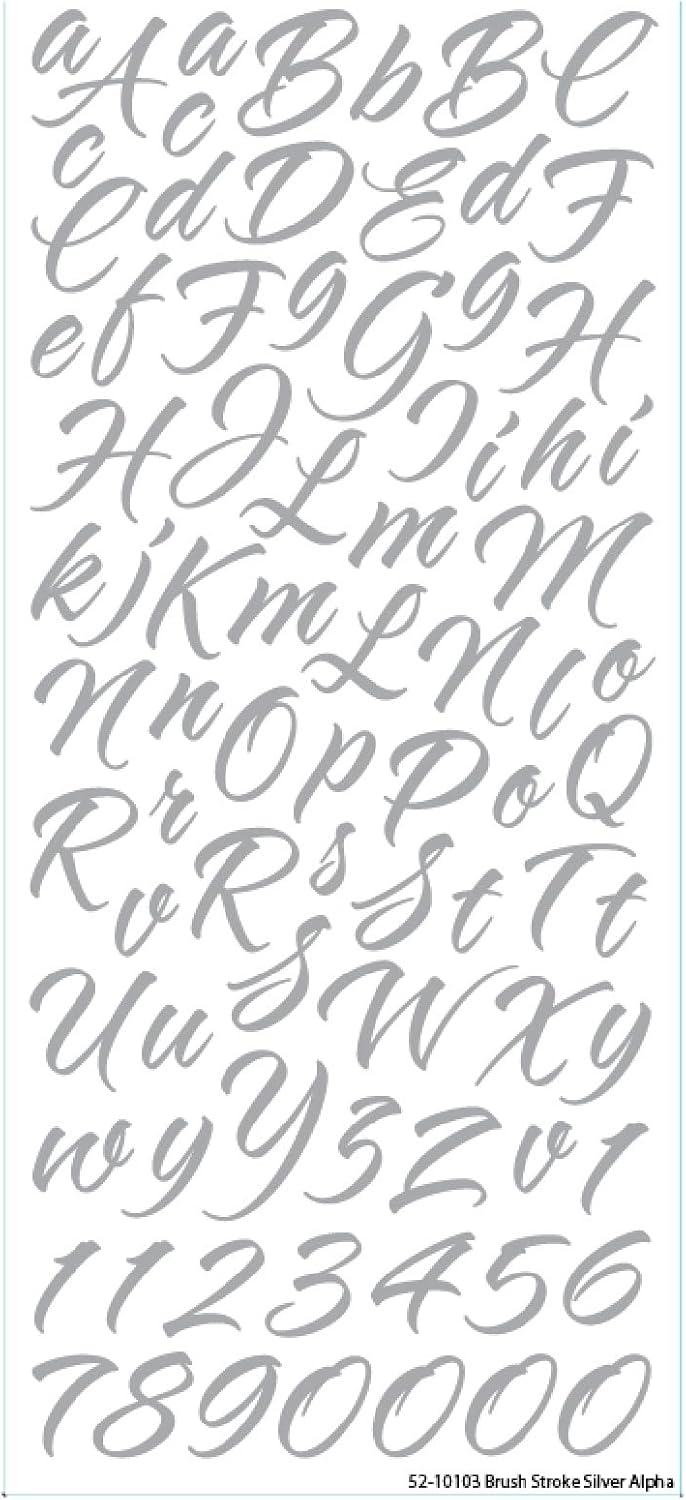 6053 - 82 pc Cursive Sticko - |File-18|