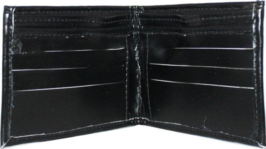 6079 - Black Leather Bifold Wallet - [12-F Down]