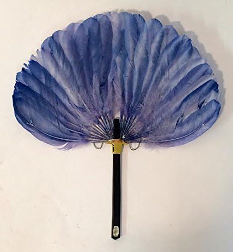 6100 - Blue Feather Paddle Fan - |2-11|