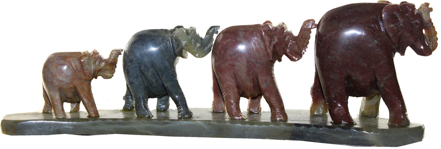 6102 - 7" 4 Tan Elephants - Chain - |Z-92|