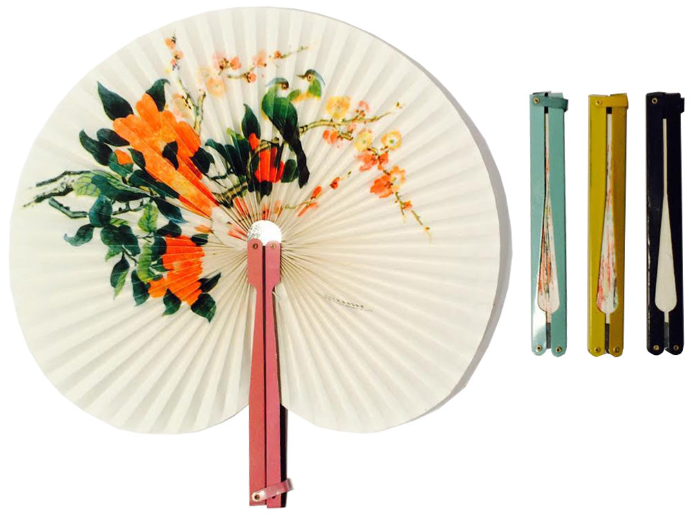 6104 - 12 Folding Fans Metal - |F-23|