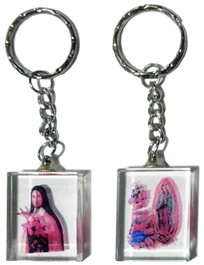 6147 - Mary Jesus Laser Keychains Asst - |DVD-38|