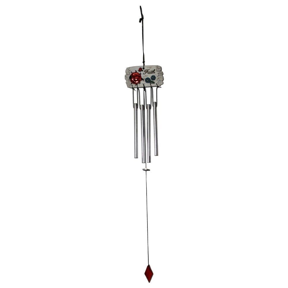 614-"Faith" Windchime with Lady Bug