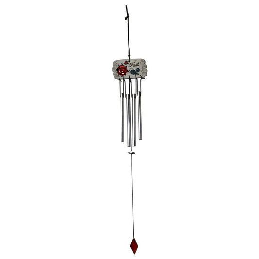 614-"Faith" Windchime with Lady Bug