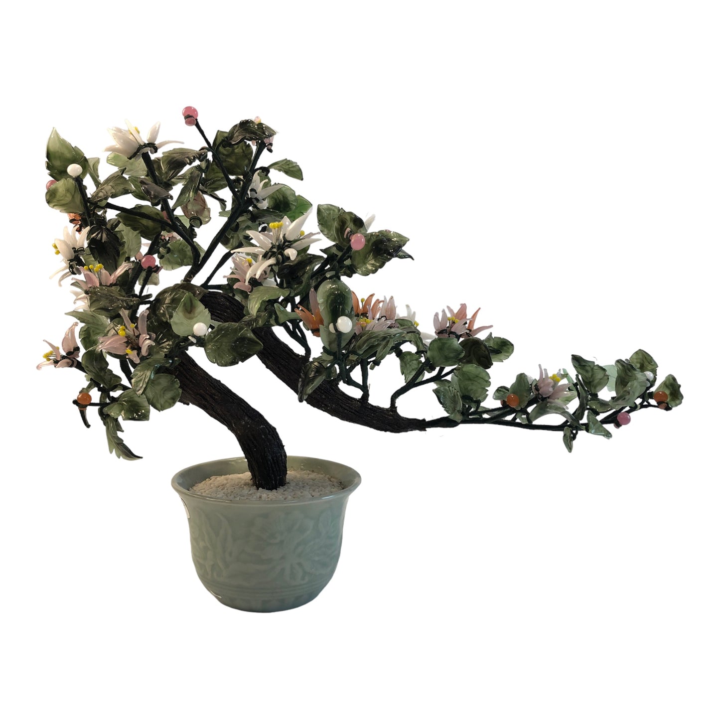 6151 - 14" Multicolor Flower Glass Tree  |14-19|