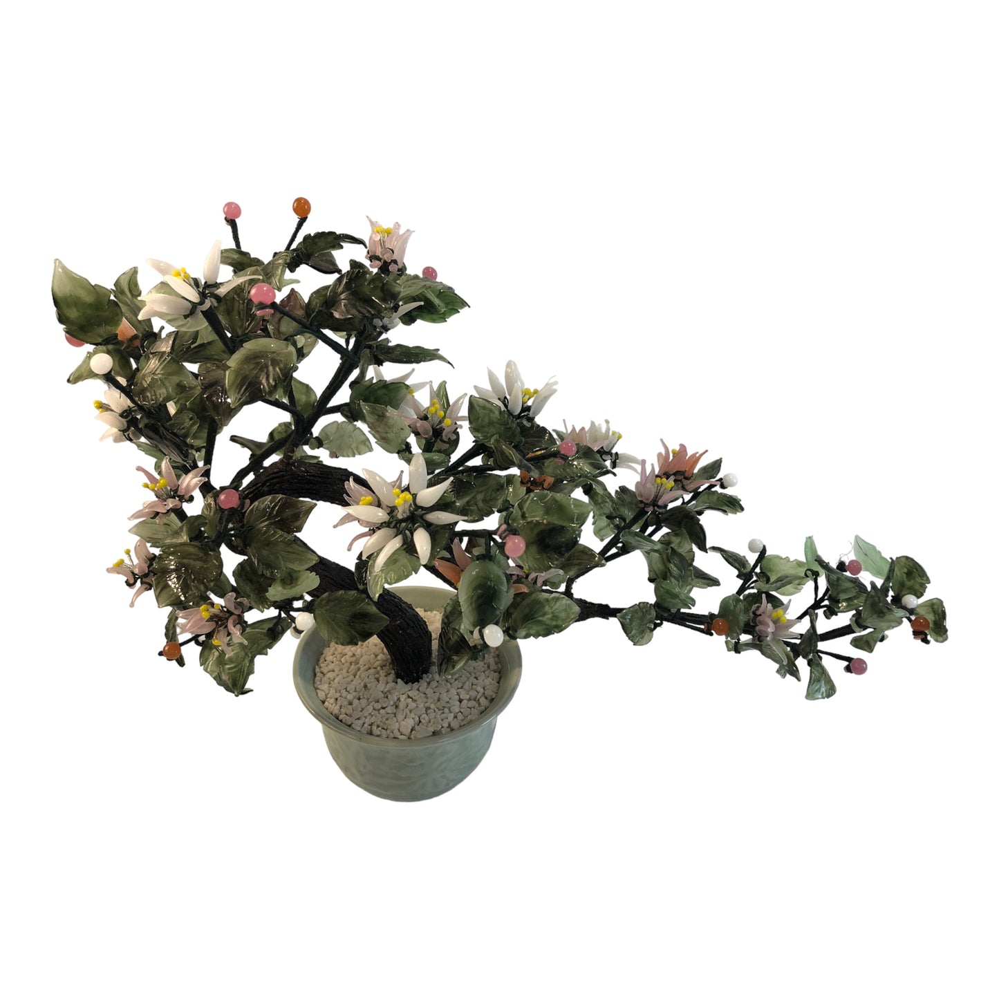 6151 - 14" Multicolor Flower Glass Tree  |14-19|