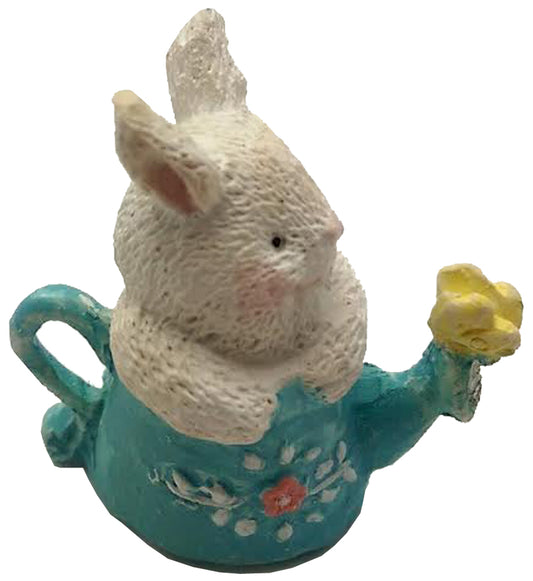 6162 - 1" White Bunny Rabbit Water Can - |Z-30|