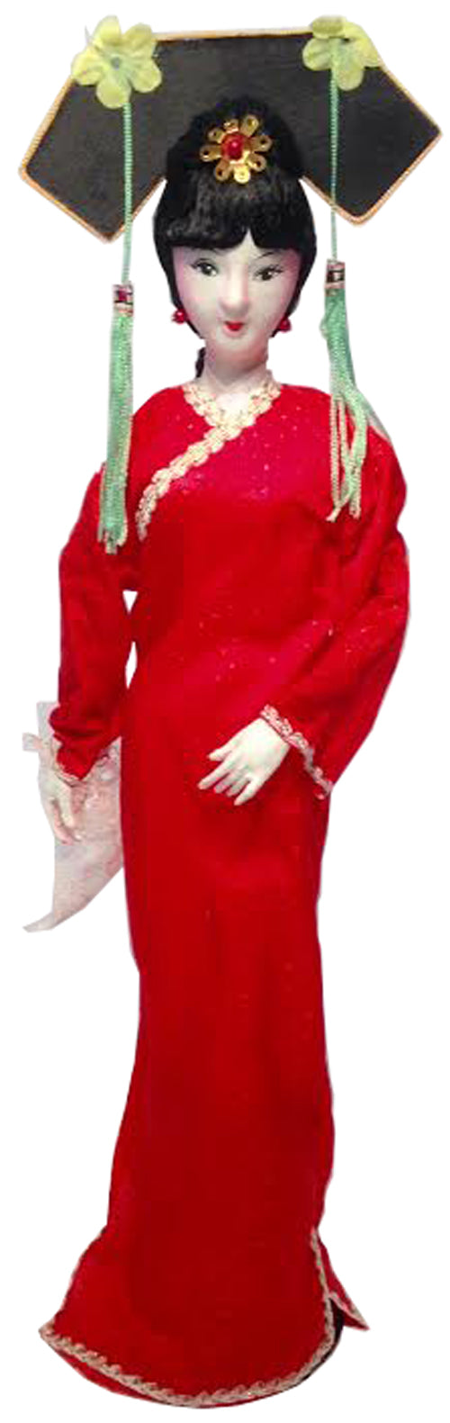 6188 - 16" Red Woman Doll - Black Hat - |X-58|