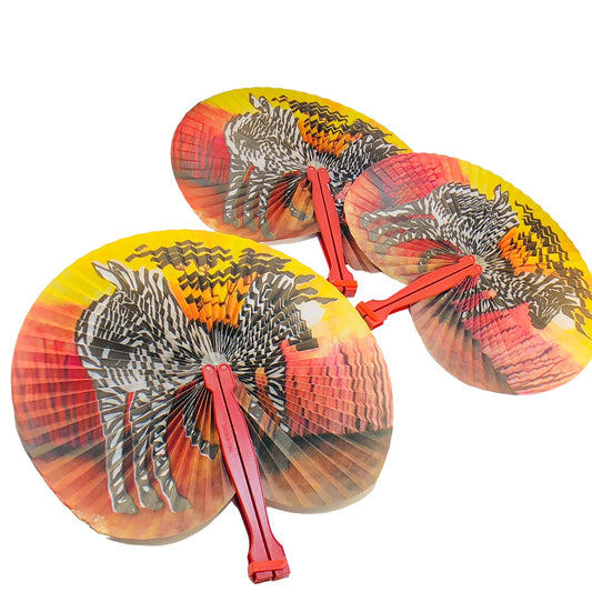 6200 - 3-5.5" Red Fan - Zebras - W-18 : JL COOL BEANS