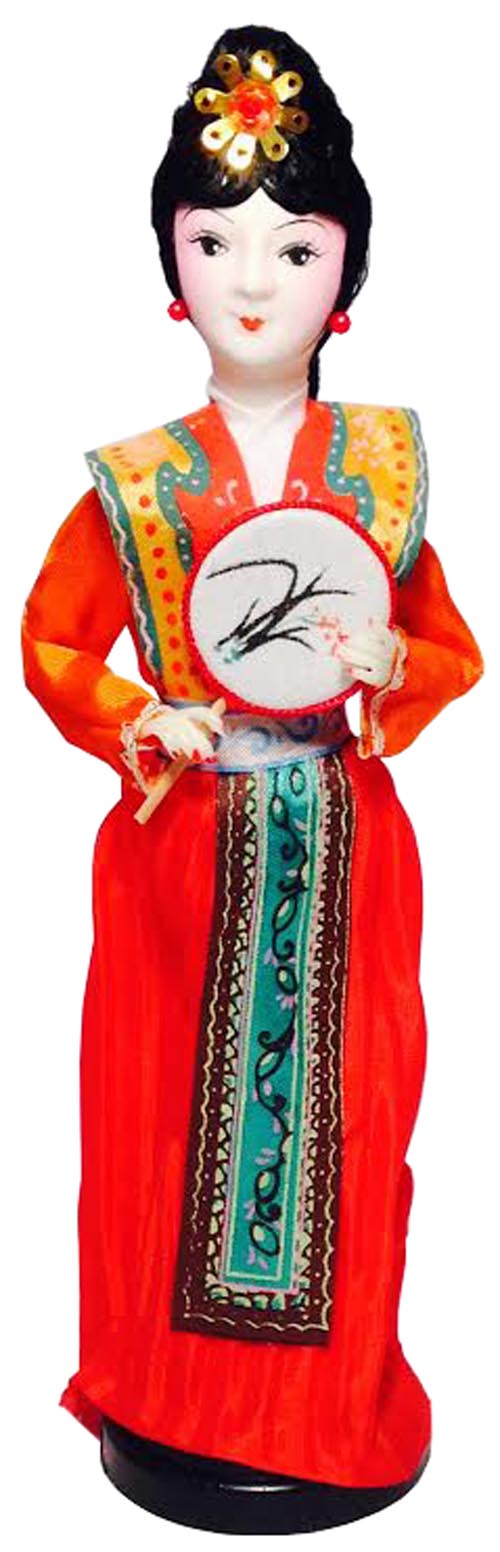 6295 - 10" Orange Woman Doll - Fan - |X-18|
