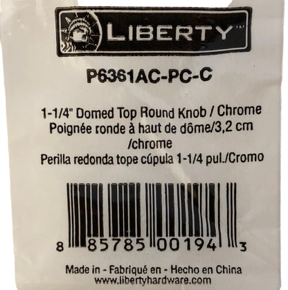 6332 - Set of 7 P6361AC-PC-C 1-1/4-Inch Domed Pull |5-6|