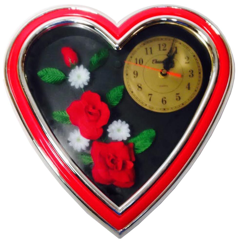 6345 - Rose Heart Music Clock- |13-20| |14-36|