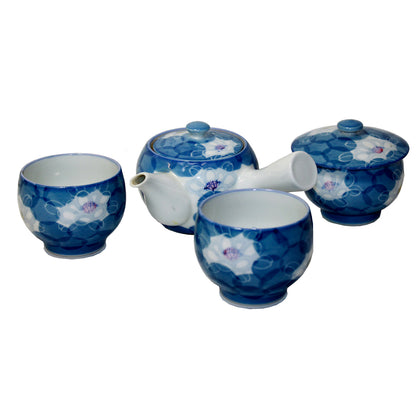 6387 - Blue White Elegant Porcelain Tea Set For Four |18-23|