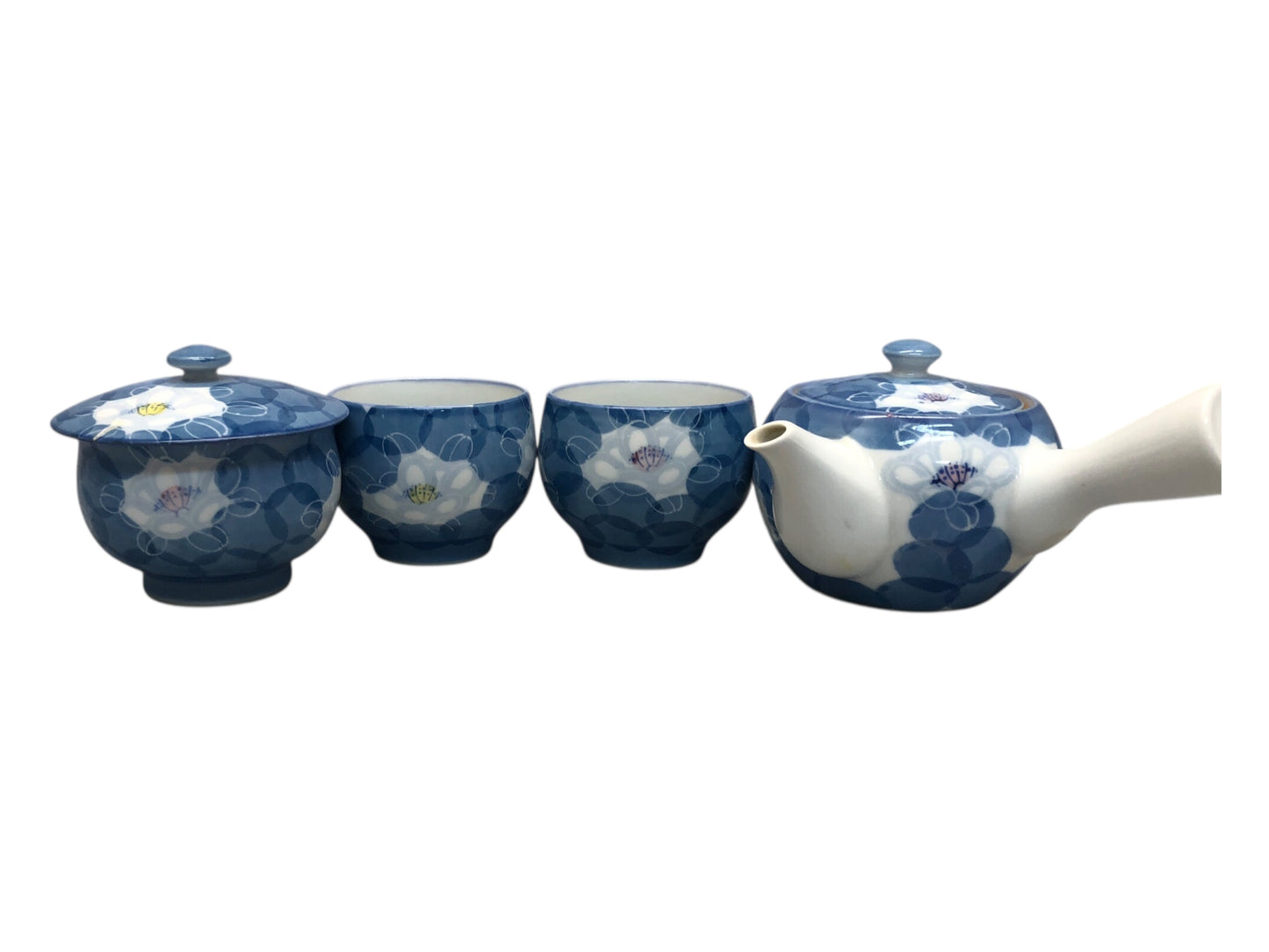 6387 - Blue White Elegant Porcelain Tea Set For Four |18-23|