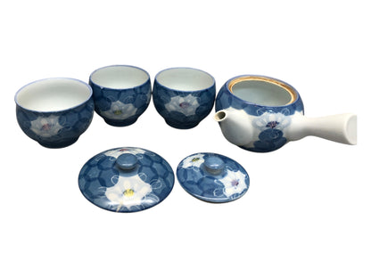 6387 - Blue White Elegant Porcelain Tea Set For Four |18-23|