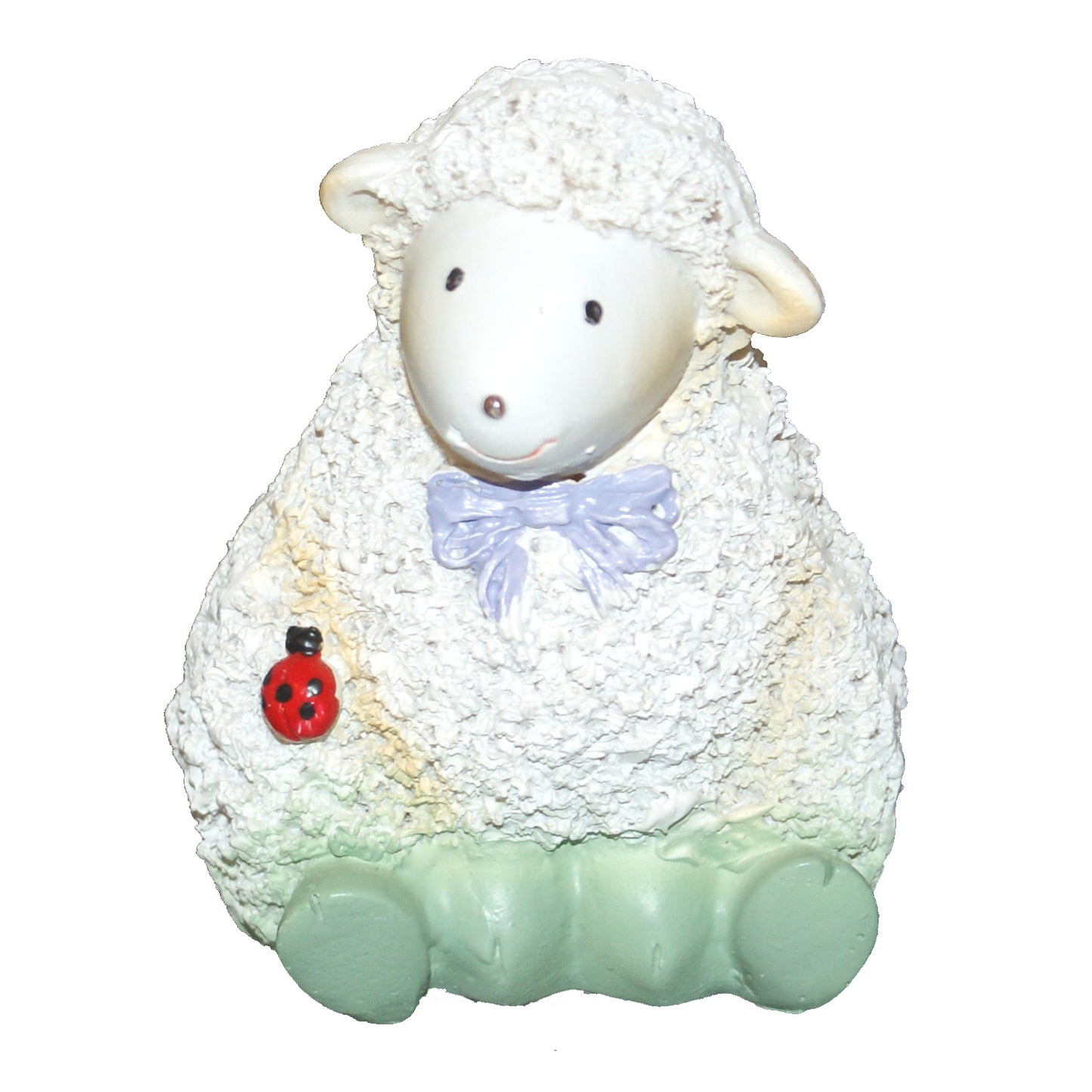 6395 - 3" Fat White Lamb - Ladybug - |Z-31|