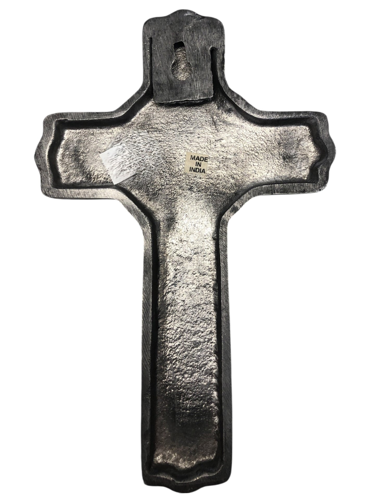 6408 - 8 Inch Pewter Cross With Millefiori Inlay |22-1|