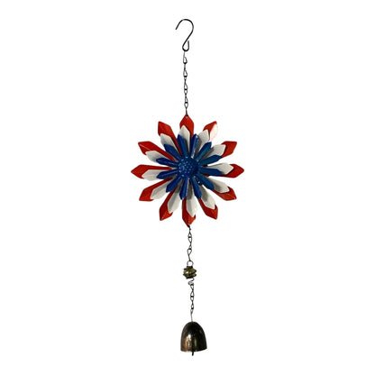 30063 - Red White Blue Flower Windchime 16” |G-7|