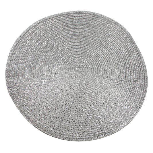 6441 - 15" Round Silver Placemat - Set of Four - |BB-39 Top|