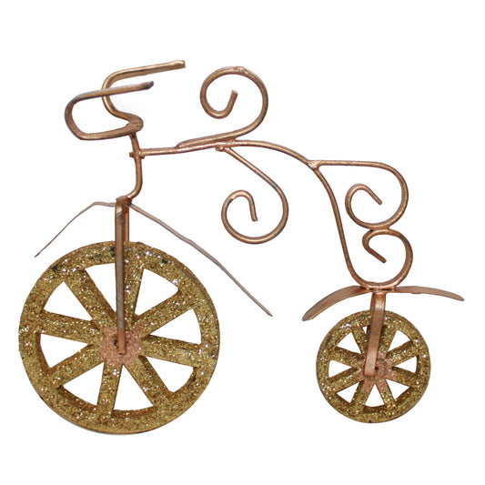 6446 - 5" Gold Bike Ornament - |Pod 2-73|