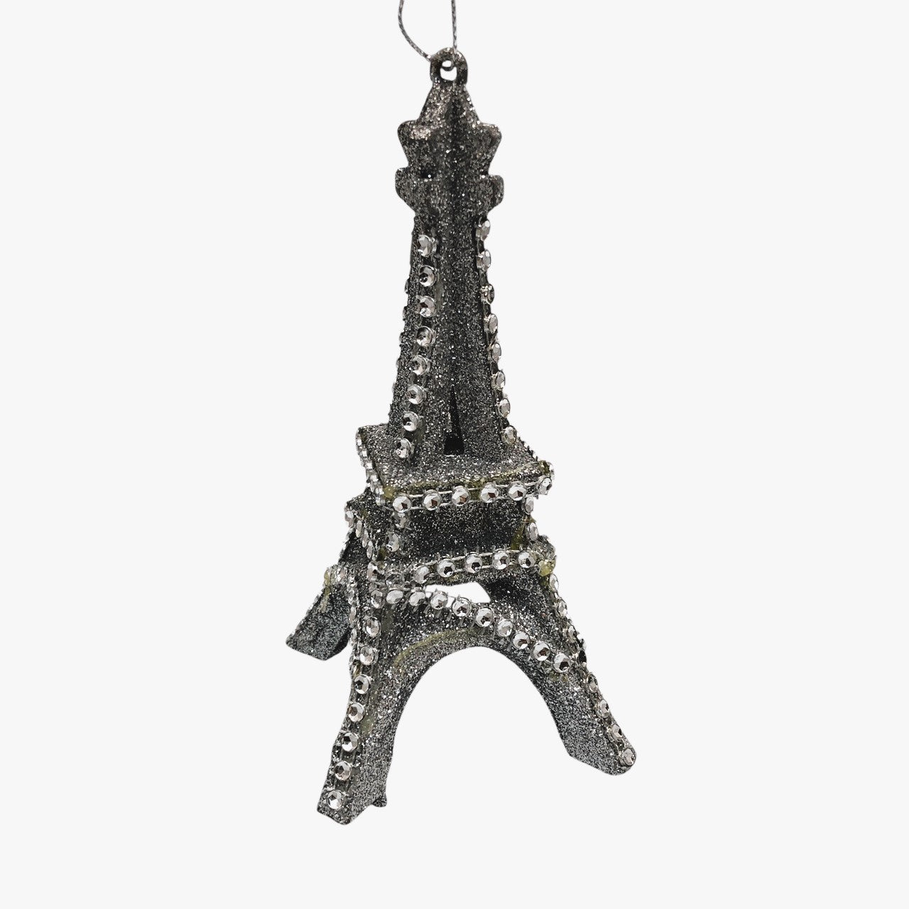 6451 - 5.5" Silver Eiffel Tower Christmas Ornament |Pod 1-21|