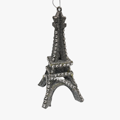 6451 - 5.5" Silver Eiffel Tower Christmas Ornament |Pod 1-21|