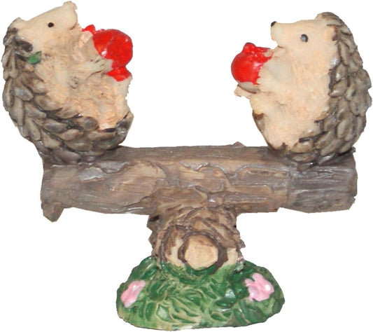 649 - 3" Cute Hedgehogs on a Seesaw - |Z-93|