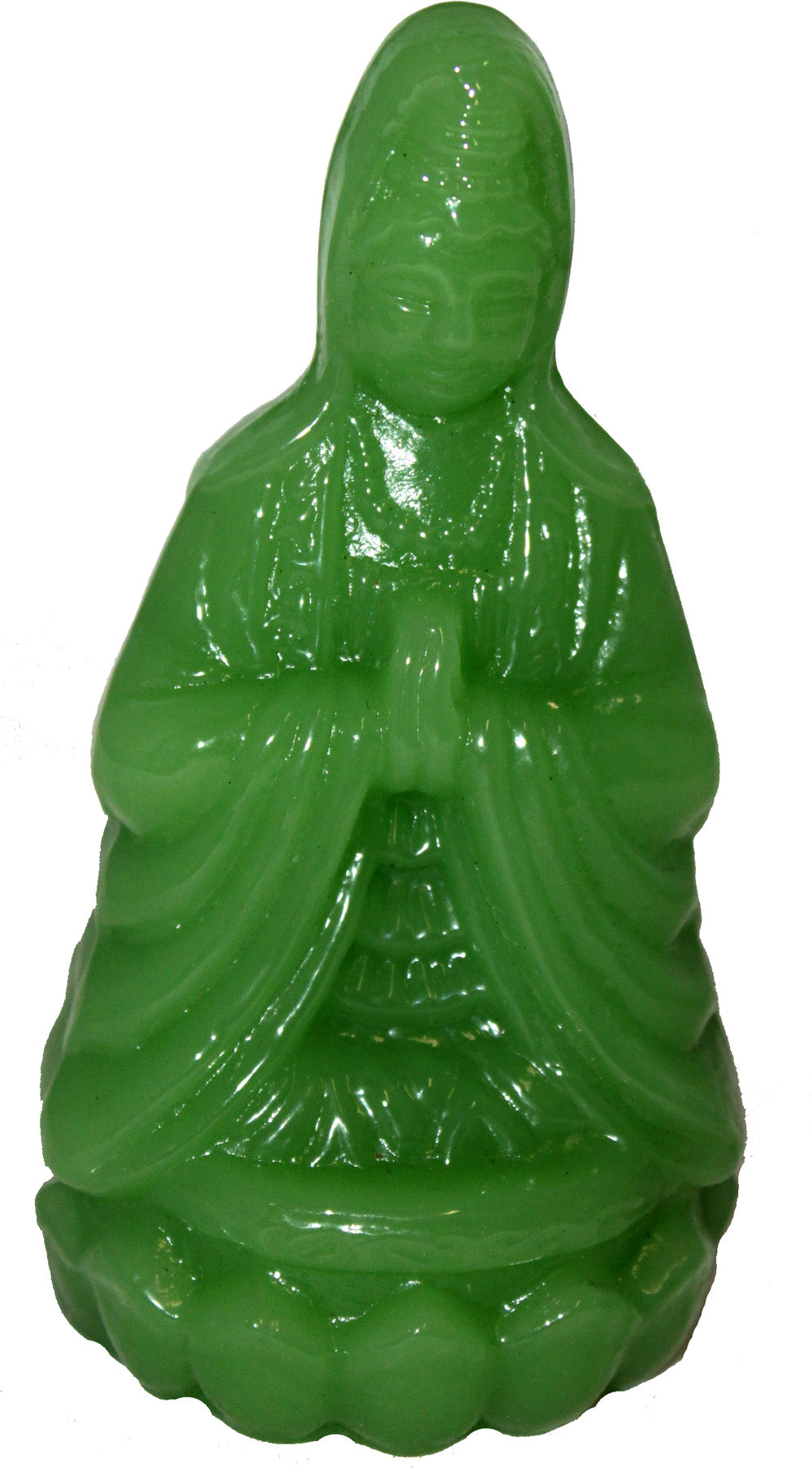 6517 - 4.5" Green Quan Yin - Praying - |X-19|