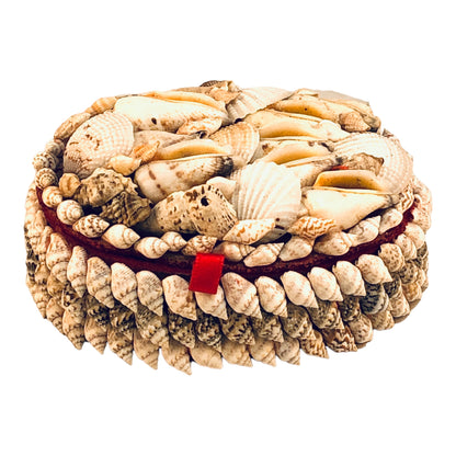 6557 - 5" Shell Box Red Velvet Lined - |1-14|