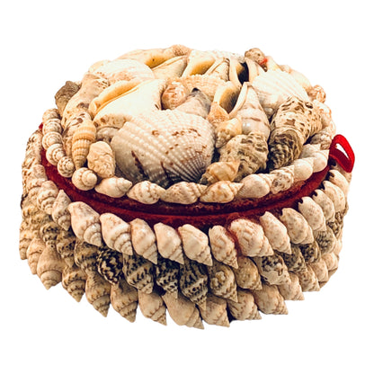 6557 - 5" Shell Box Red Velvet Lined - |1-14|