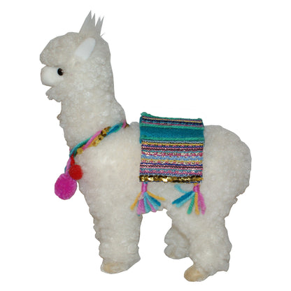 6578 - 9" Fur Llama Figurine - |H-60|