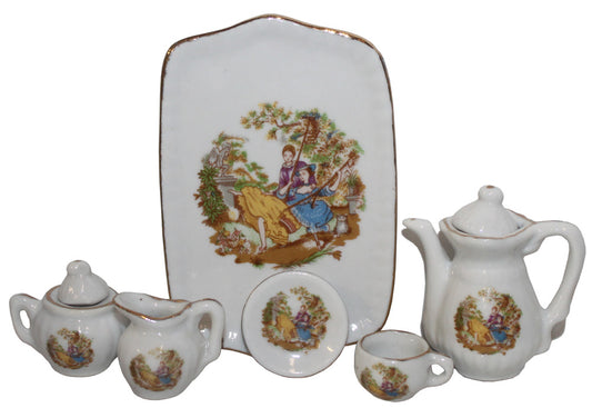 6585 - Mini Tea Set Rec Girl In Swing - |F-30 Top|