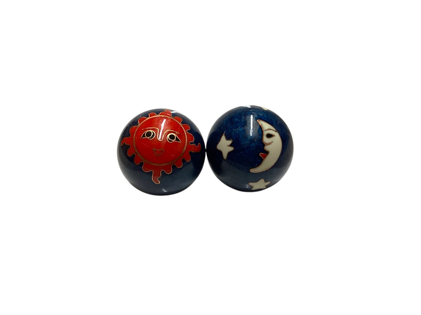 6597 - Medium Blue Chime Balls Sun & Moon |7-31/Store|