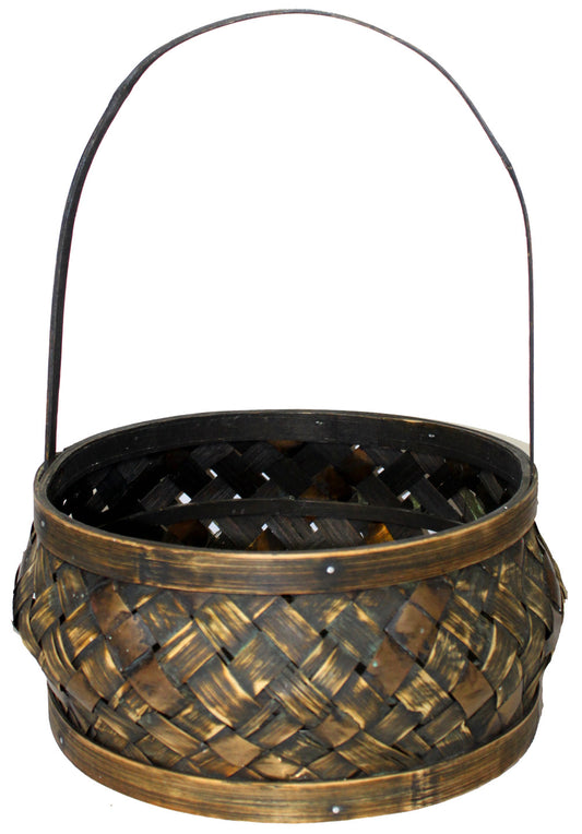 6637 - 15" Woven Basket w/Handle - |C-12|
