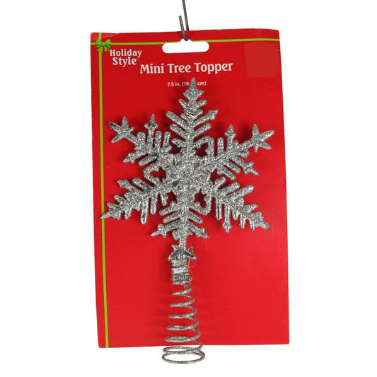 663 - 8" Silver Snowflake Tree Topper - |Pod 2-42|