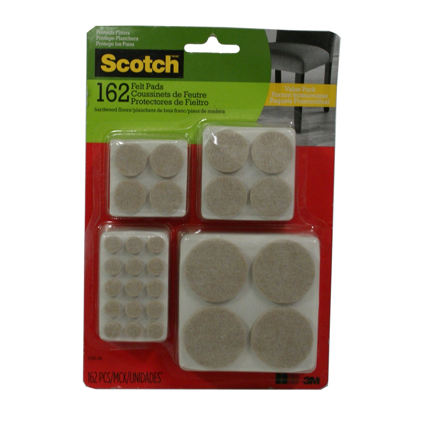 6644 - 162 Felt Scotch Pads - |1-3|