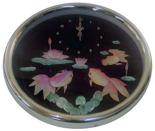 6660 - 12" Red Mop Clock - Fish |15-31|
