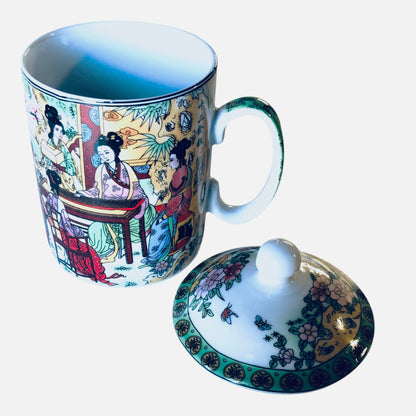 6668 - Exquisite Geisha Women Porcelain Tea/Coffee Cup Small - |7-20| |Pod 3-31|