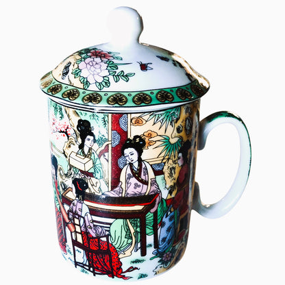 6668 - Exquisite Geisha Women Porcelain Tea/Coffee Cup Small - |7-20| |Pod 3-31|