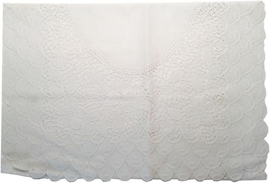 6677 - White Lace Table Runner 16x43 - [H-31/H-50]