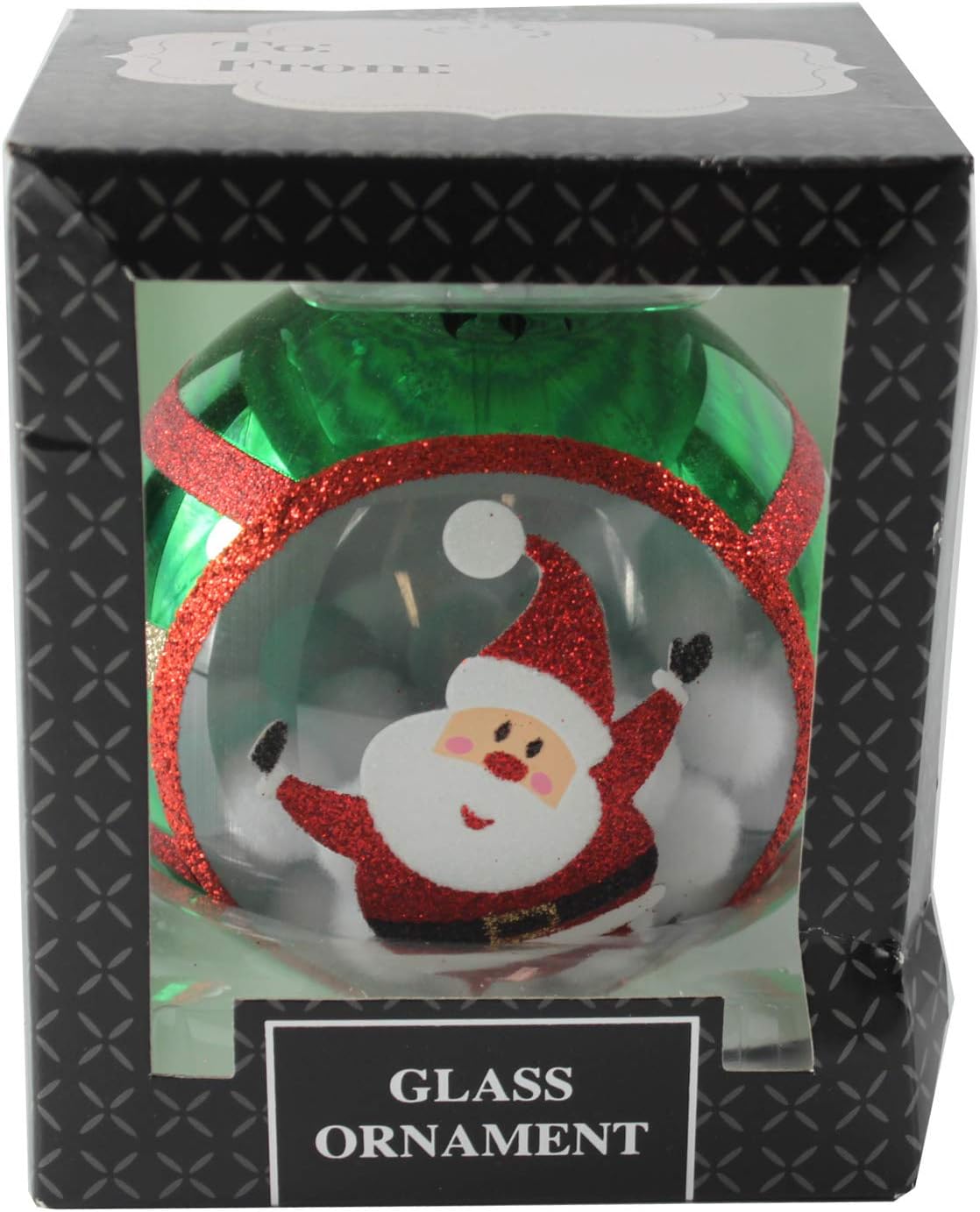 6697 - Santa Ball Glass Ornament - [Pod 1-72]