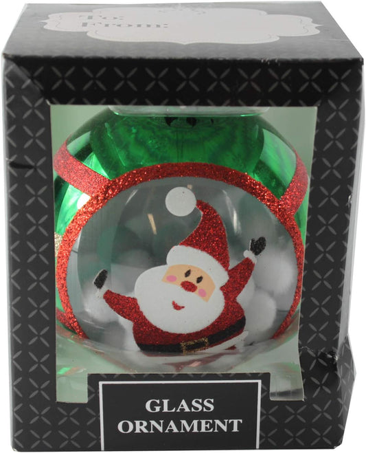 6697 - Santa Ball Glass Ornament - [Pod 1-72]