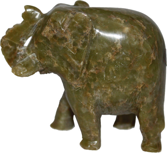 6731 - 3.5" Stone Elephant - Trunk Up - |Z-13|