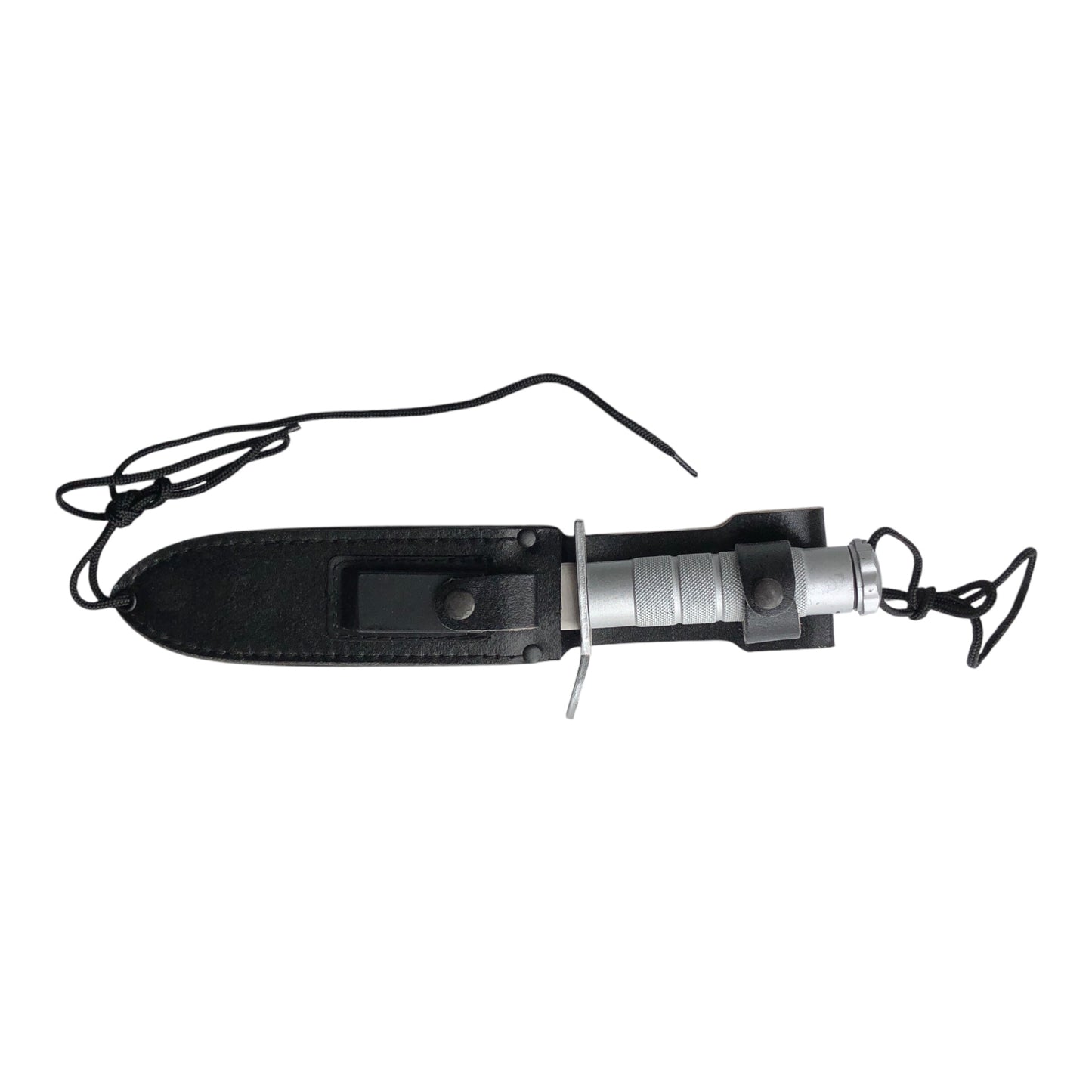 6764 - Survival Knife 12" Silver Sharpener, Fishing Hooks And Line, Matches, Needles Weights |105|Store|