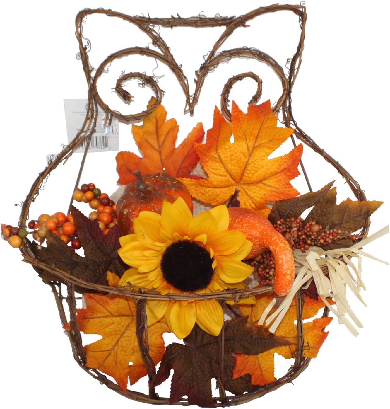 6924 - 16" Owl Orange Red Asst Wreath - [Pod 2-49]